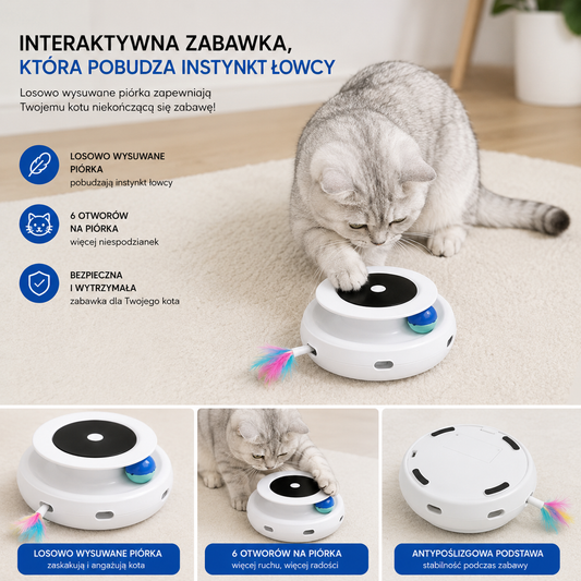 Interaktywna zabawka dla kota 2w1