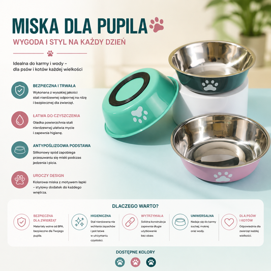 Miski dla psów z łapką