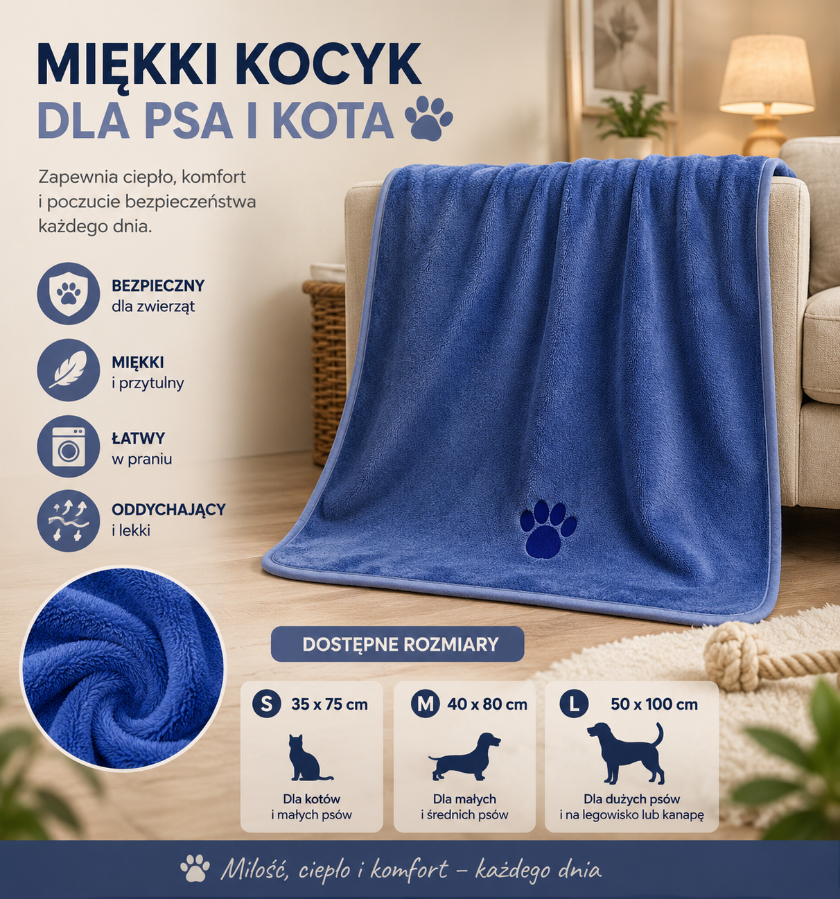 Ręcznik szybkoschnący dla zwierząt