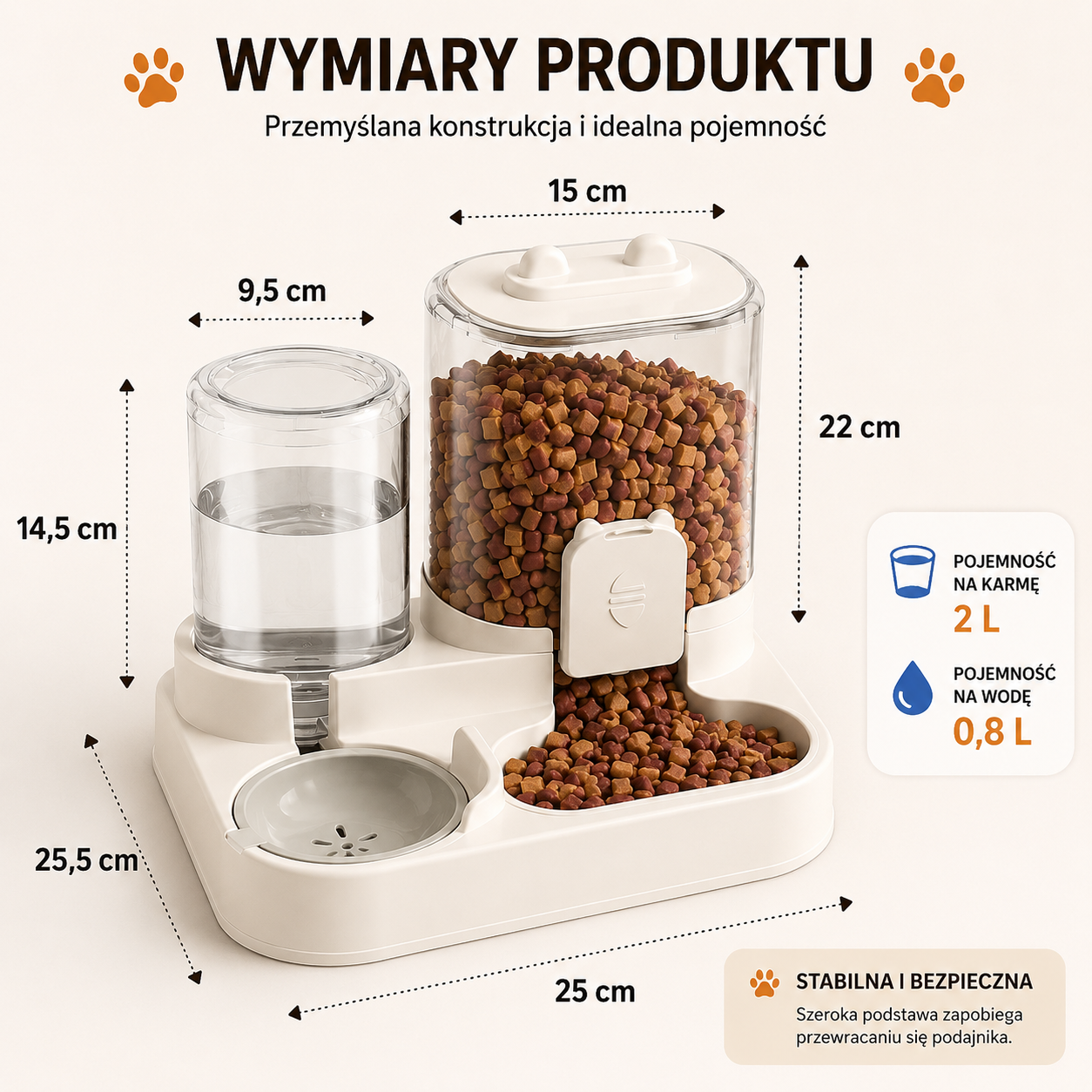 Automatyczny dozownik karmy i wody