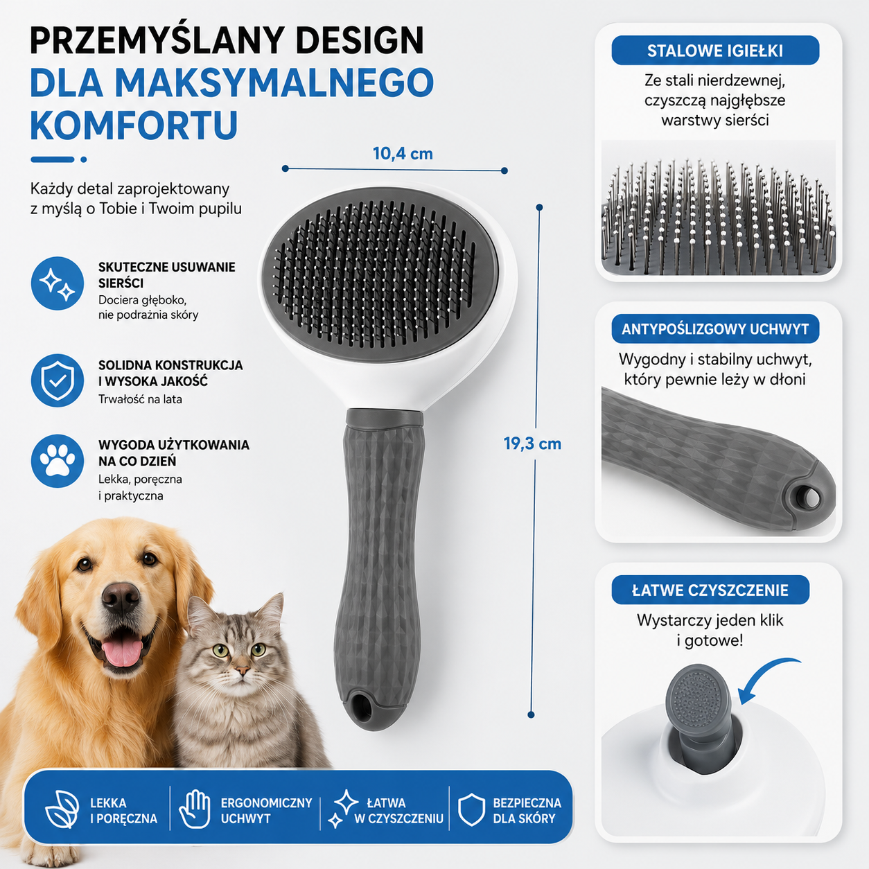 Szczotka do usuwania sierści