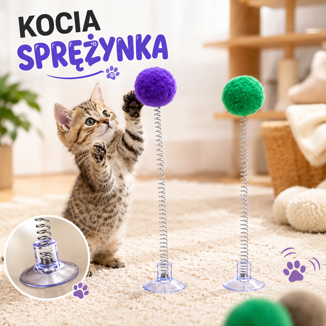 Stojąca zabawka dla kota
