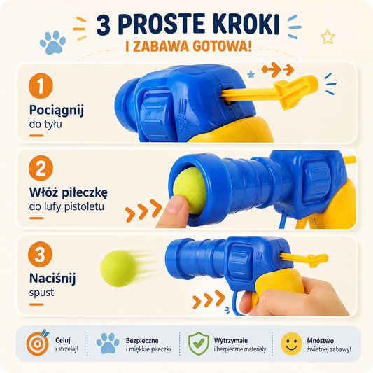 Interaktywna wyrzutnia piłeczek dla kota