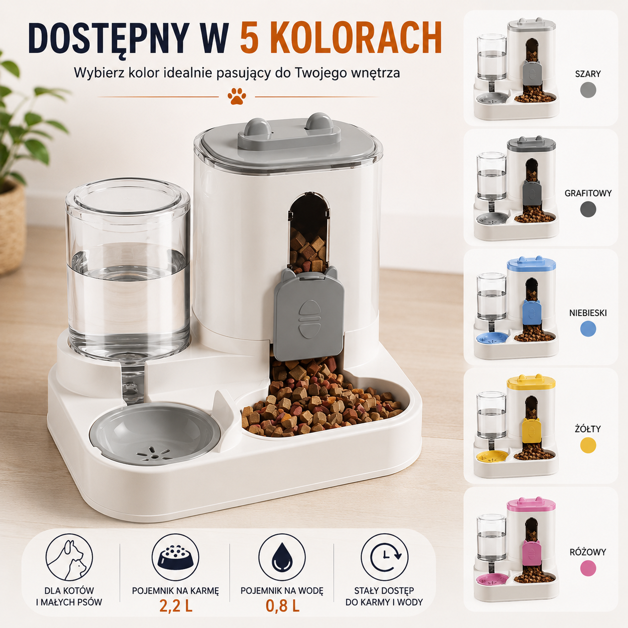 Automatyczny dozownik karmy i wody