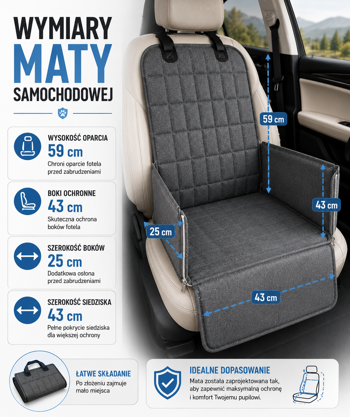 Mata samochodowa dla psa