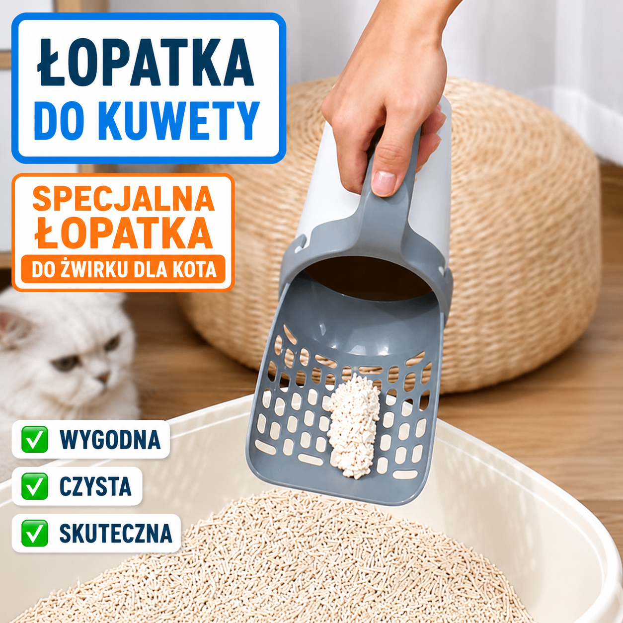 Łopatka do kuwety dla kota